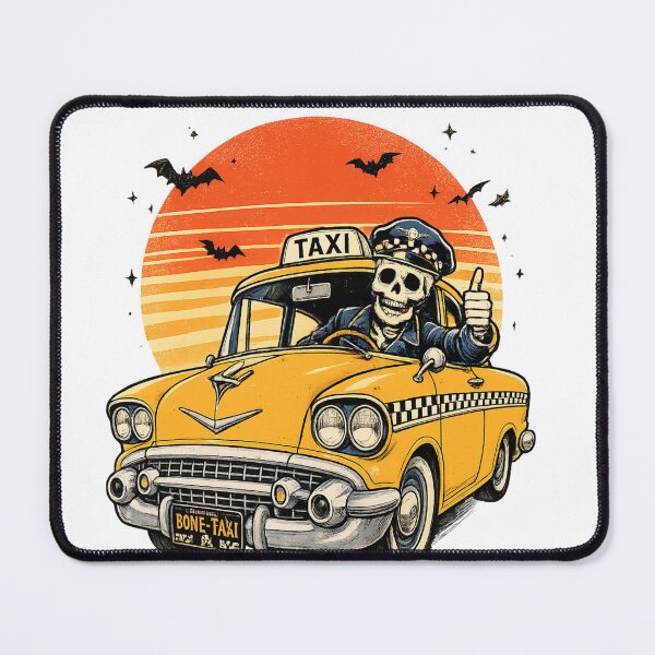 Item preview, Skeleton Taxi Driver Halloween, Funny Gift for Taxi Drivers, Vintage Taxi Driver Graphic Shirt designed and sold by OUICHA.