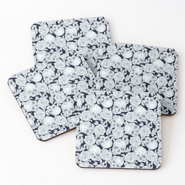 Item preview, Skull and flowers pattern  designed and sold by Studio Vickn.