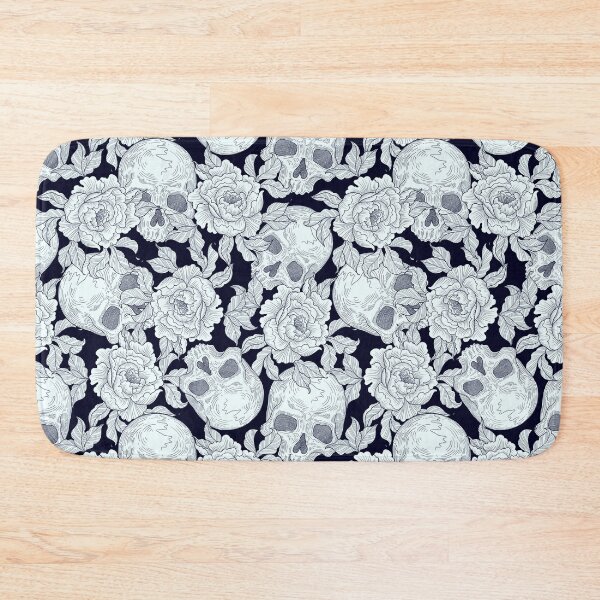 Item preview, Skull and flowers pattern  designed and sold by Studio Vickn.