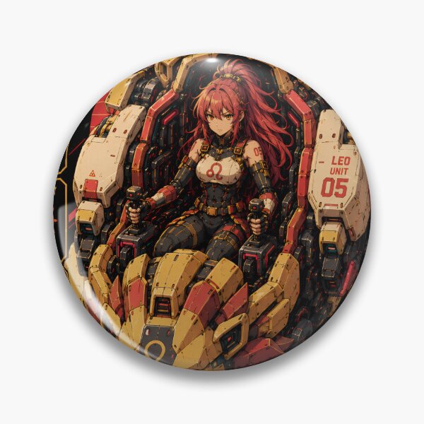 Item preview, Cyberpunk Leo Zodiac Mecha – Anime Lion Pilot designed and sold by Apocalyptic Art Studio.