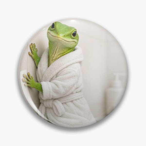 Item preview, Cozy Bathrobe Green Anole designed and sold by Sillytoe.