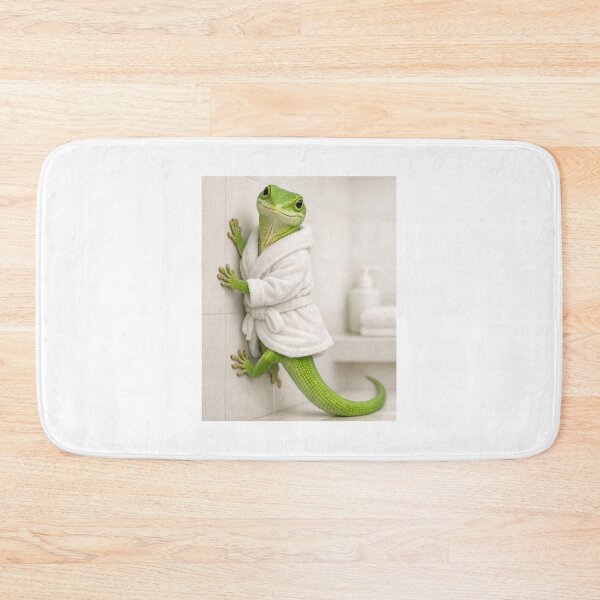 Item preview, Cozy Bathrobe Green Anole designed and sold by Sillytoe.