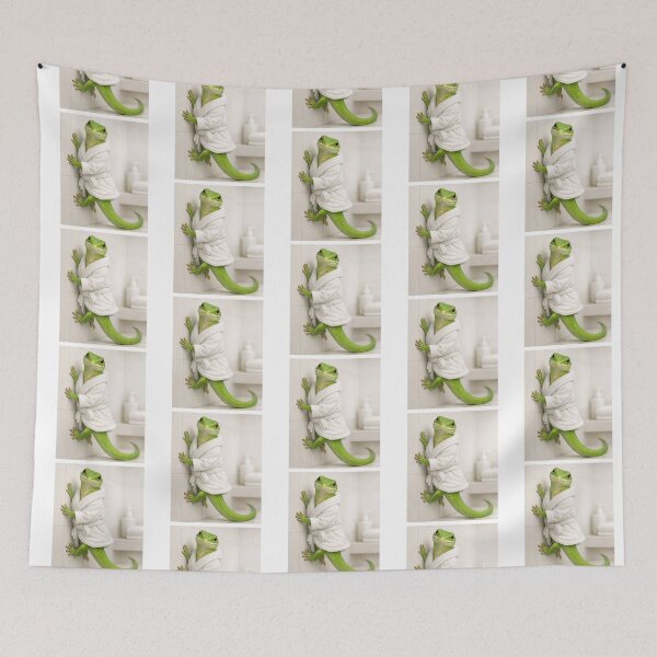 Item preview, Cozy Bathrobe Green Anole designed and sold by Sillytoe.