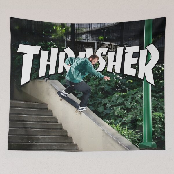 Item preview, Thrasher Skateboard Magazine Original Custom Vintage Poster Wall Art designed and sold by Cool Robot Bro..