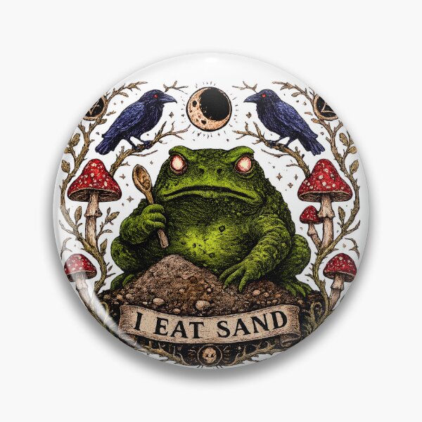 Item preview, I Eat Sand - Funny Toad Meme Gothic Frog Witchy Goblincore Tarot 2 designed and sold by Neurospicy Trolls.