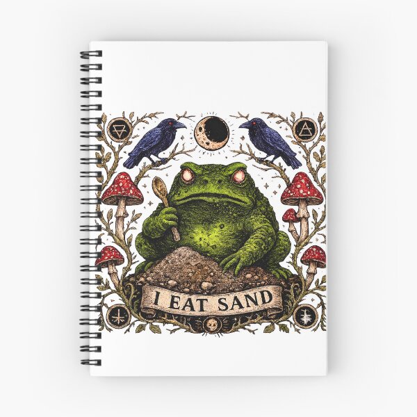 Item preview, I Eat Sand - Funny Toad Meme Gothic Frog Witchy Goblincore Tarot 2 designed and sold by Neurospicy Trolls.