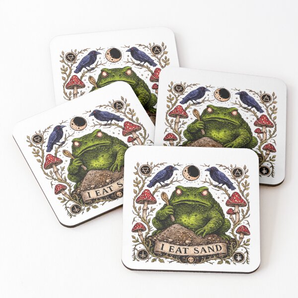 Item preview, I Eat Sand - Funny Toad Meme Gothic Frog Witchy Goblincore Tarot 2 designed and sold by Neurospicy Trolls.