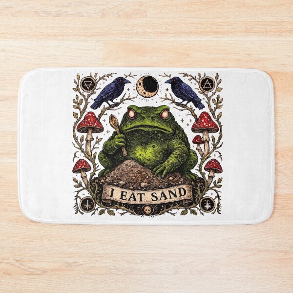 Item preview, I Eat Sand - Funny Toad Meme Gothic Frog Witchy Goblincore Tarot 2 designed and sold by Neurospicy Trolls.