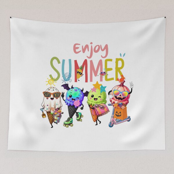 Item preview, Cute Summer and Spooky Ice Cream Characters Mashup Graphic Design designed and sold by VibranPalette.