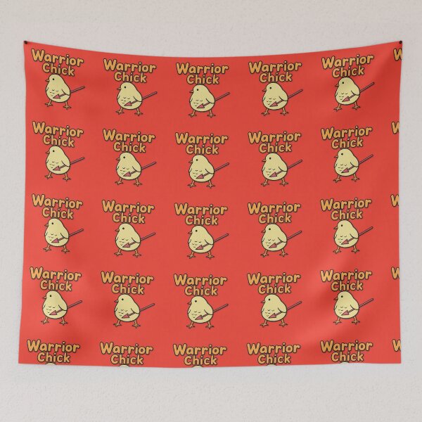 Item preview, Warrior Chick - Cute Chronic Illness & Disability Warrior Pun Retro designed and sold by pulse_retail.