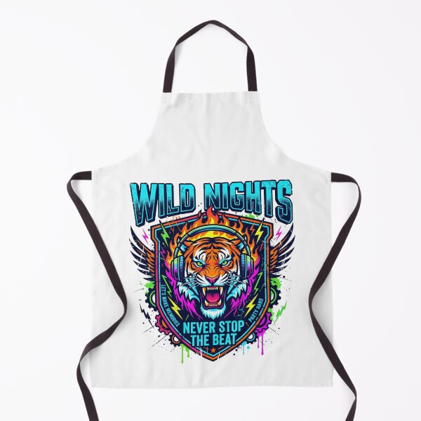 Item preview, Wild Nights Neon Tiger DJ Never Stop The Beat EDM Art designed and sold by rich-moda.