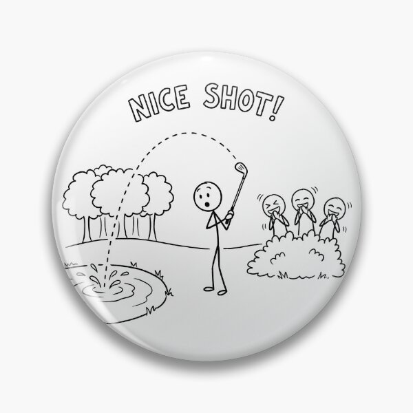 Item preview, Nice Shot! Golf Stick Figure Comedic Moment designed and sold by ThreadRiotTees.