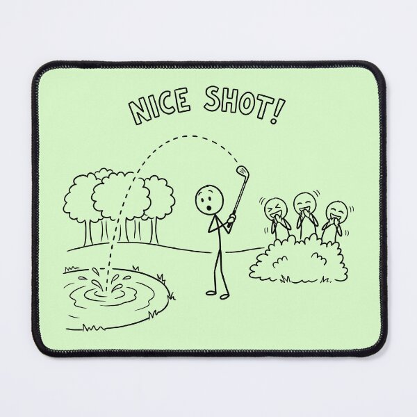 Item preview, Nice Shot! Golf Stick Figure Comedic Moment designed and sold by ThreadRiotTees.
