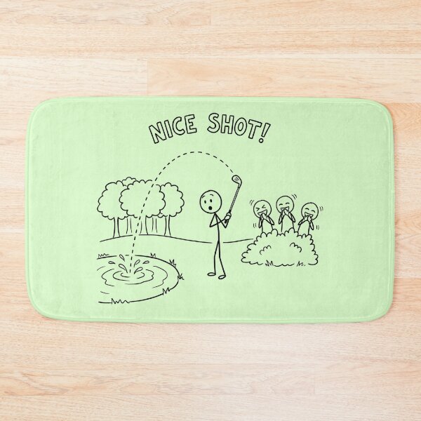 Item preview, Nice Shot! Golf Stick Figure Comedic Moment designed and sold by ThreadRiotTees.