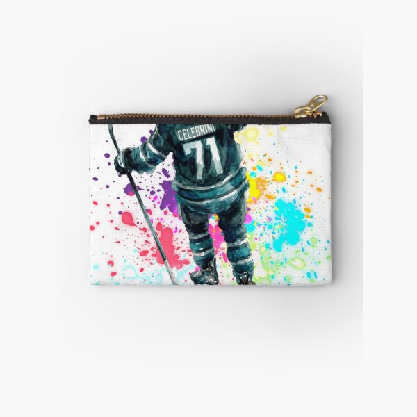 Item preview, Macklin Celebrini #71 Victory Celebration Watercolor Art designed and sold by Turnersports.