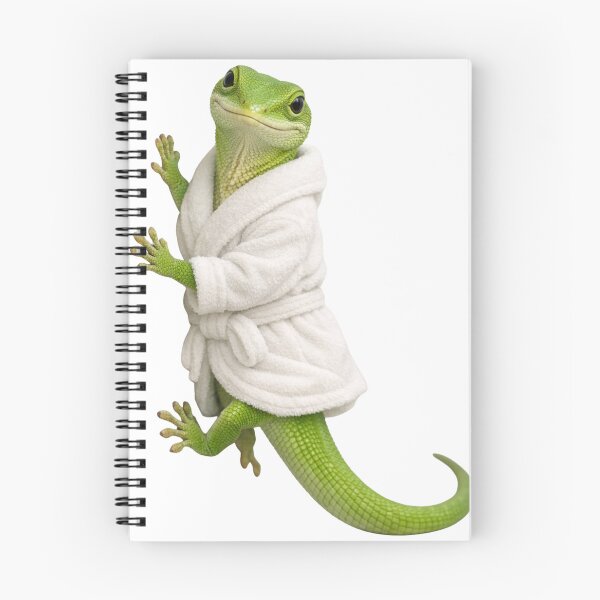 Item preview, Bathrobe Green Anole designed and sold by Sillytoe.