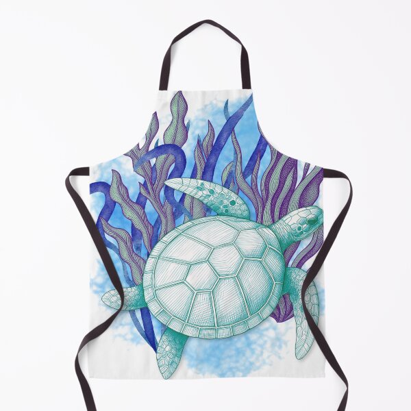 Item preview, Sea Turtle in Seagrass - Watercolor Ocean Nature Design designed and sold by DonnaRaine.