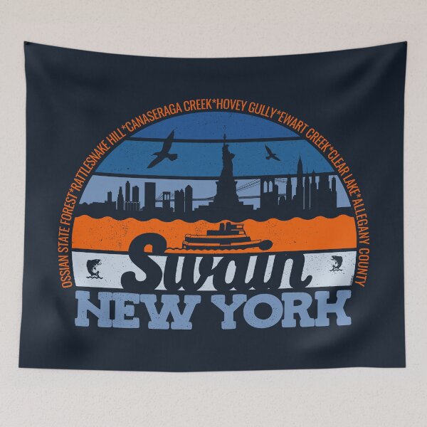 Item preview, Swain New York Sunset Retro Vintage Local Pride Logo designed and sold by CRHPOD20.