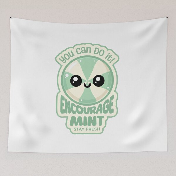 Item preview, Encourage-Mint You Can Do It Cute Mint Candy Motivational Sticker designed and sold by Khokha80.
