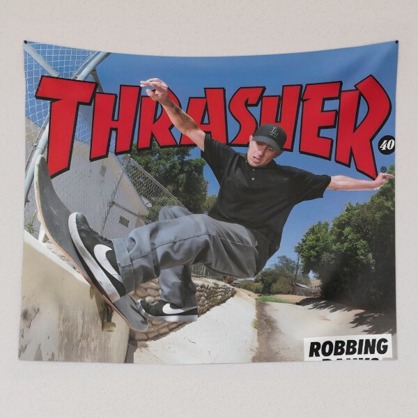 Item preview, Thrasher Skateboard Magazine Original Custom Vintage Poster Wall Art designed and sold by Cool Robot Bro..