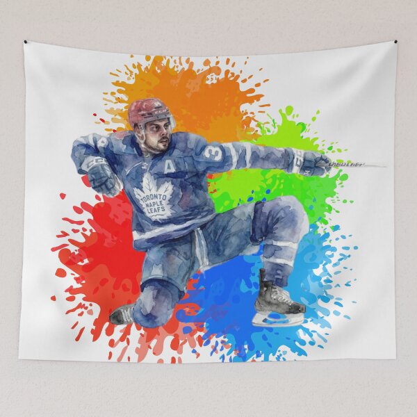 Item preview, Auston Matthews Watercolor Paint Splatter - Toronto Hockey designed and sold by Turnersports.