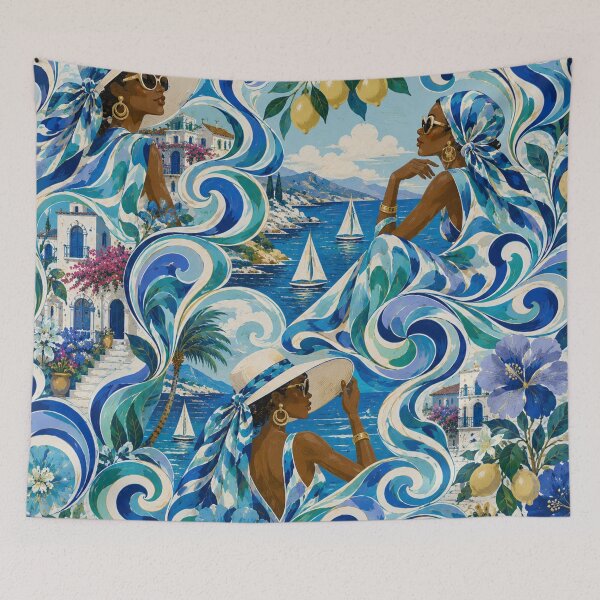 Item preview, Melanated Travels : Blue Mediterranean designed and sold by BlessedBlackBeautiful.