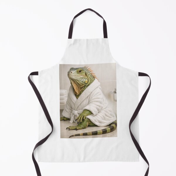 Item preview, Cozy Bathrobe Green Iguana designed and sold by Sillytoe.