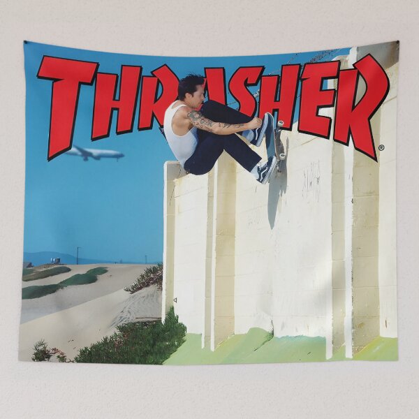 Item preview, Thrasher Skateboard Magazine Original Custom Vintage Poster Wall Art designed and sold by Cool Robot Bro..
