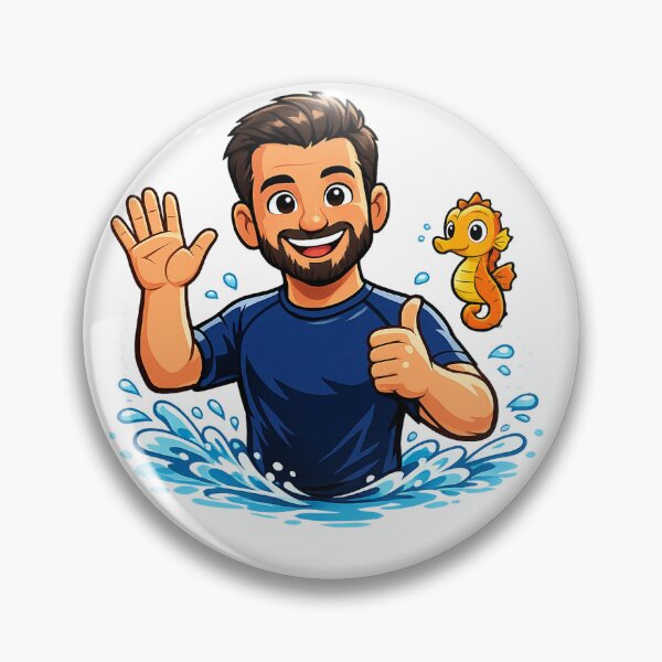Item preview, Funny Swim Instructor Cartoon – Swimming Coach Gift designed and sold by Eugens HardWave.