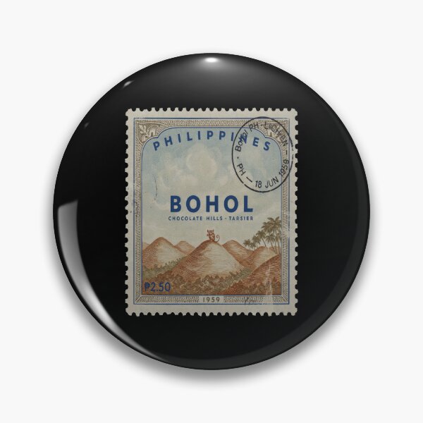 Item preview, Bohol Philippines Chocolate Hills Tarsier Stamp Sticker designed and sold by stickercuffs.