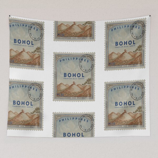 Item preview, Bohol Philippines Chocolate Hills Tarsier Stamp Sticker designed and sold by stickercuffs.