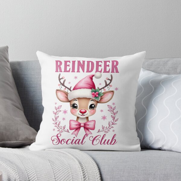 Item preview, Reindeer Social Club Pink Christmas designed and sold by butterflies-new.
