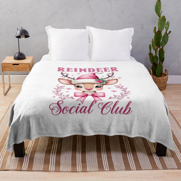 Item preview, Reindeer Social Club Pink Christmas designed and sold by butterflies-new.