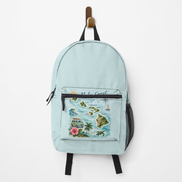 Item preview, Nalu Coast Hawaii Island Map | Tropical Surf Travel Design designed and sold by Nalu Coast.