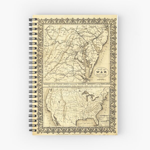Item preview, Seat of War, Civil War Map (1861) designed and sold by allhistory.