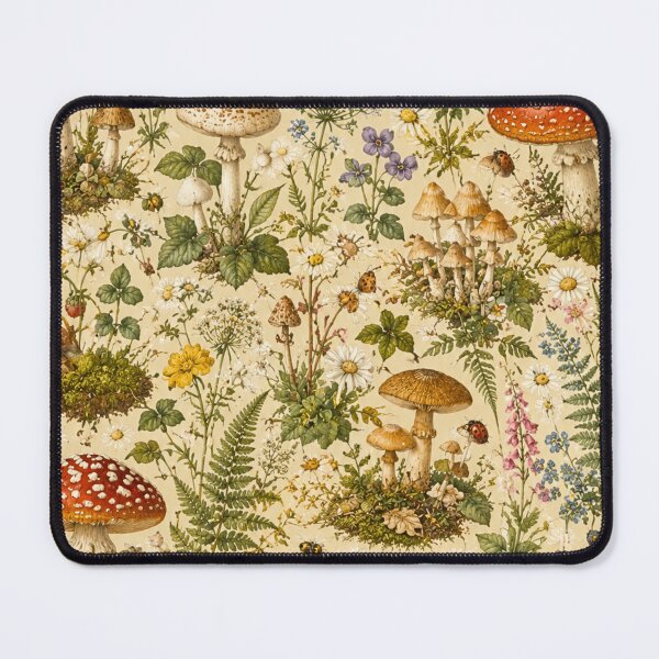 Item preview, Vintage Mushroom Meadow designed and sold by Gold&pixels.