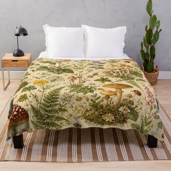 Item preview, Vintage Mushroom Meadow designed and sold by Gold&pixels.