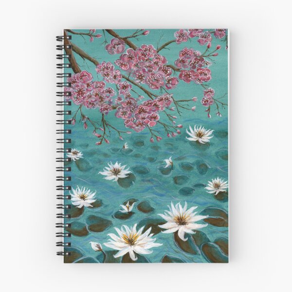 Item preview, Chinoiserie Cherry Blossoms and Water Lilies designed and sold by LymphomaLass.