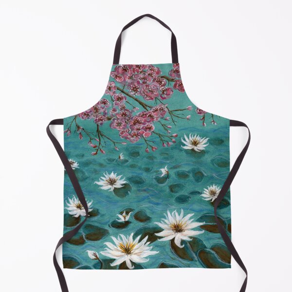 Item preview, Chinoiserie Cherry Blossoms and Water Lilies designed and sold by LymphomaLass.