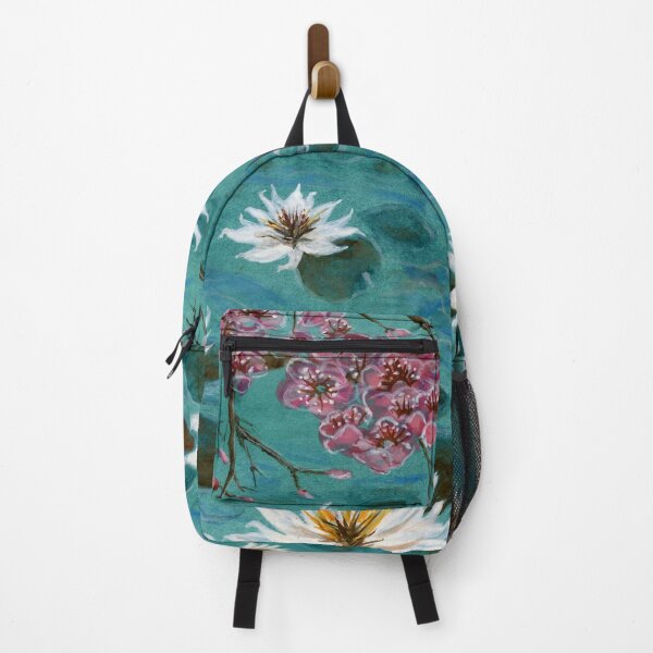 Item preview, Chinoiserie Cherry Blossoms and Water Lilies designed and sold by LymphomaLass.