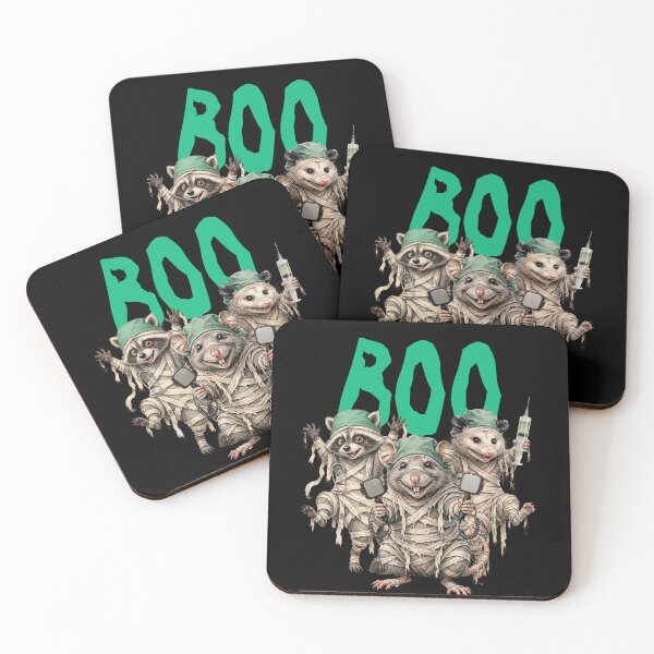 Item preview, Boo Crew Mummy Animals - Funny Halloween Raccoon Rat Opossum Nurse Doctor designed and sold by Neurospicy Trolls.