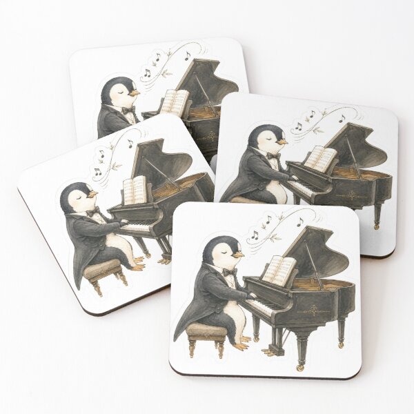 Item preview, Elegant Penguin Playing Grand Piano designed and sold by Snurly.