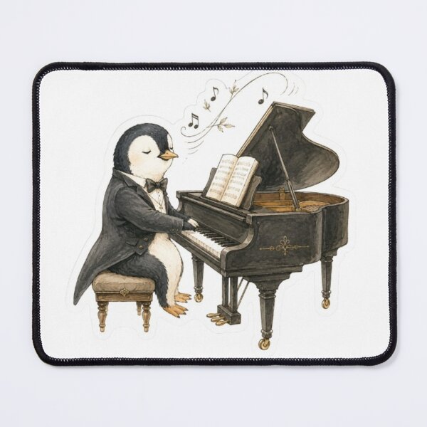 Item preview, Elegant Penguin Playing Grand Piano designed and sold by Snurly.