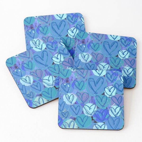 Item preview, Blue Hearts  designed and sold by mariaalexart22.
