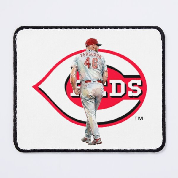 Item preview, Watercolor Art of Baseball Pitcher #46 Ferguson with Reds Logo designed and sold by Turnersports.