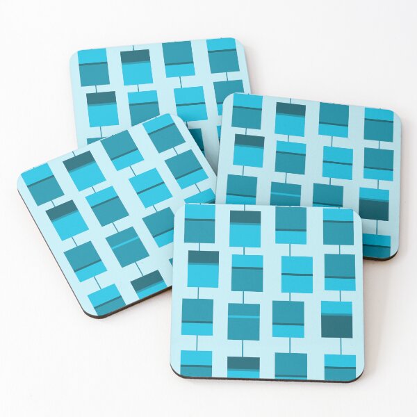 Item preview, Retro Cyan Rectangles designed and sold by PSCSCo.