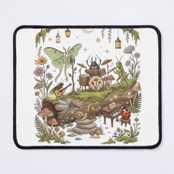 Item preview, Forest Insect Orchestra, Cottagecore Nature Gift, Luna Moth Forest Graphic Shirt, Magic Insect Concert designed and sold by OUICHA.