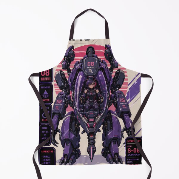 Item preview, Cyberpunk Scorpio Zodiac Mecha Anime Girl designed and sold by Apocalyptic Art Studio.