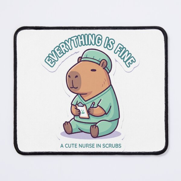 Item preview, Sarcastic Capybara Nurse designed and sold by MD_Design.