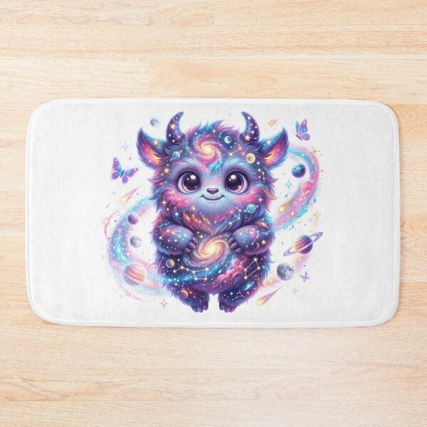 Item preview, Fluffy monster with swirling galaxy designed and sold by kidoramagic.